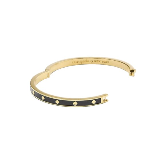 Kate Spade Spade Enamel Hinged Bangle - THE SPADE (Black) - Picture 3 of 4